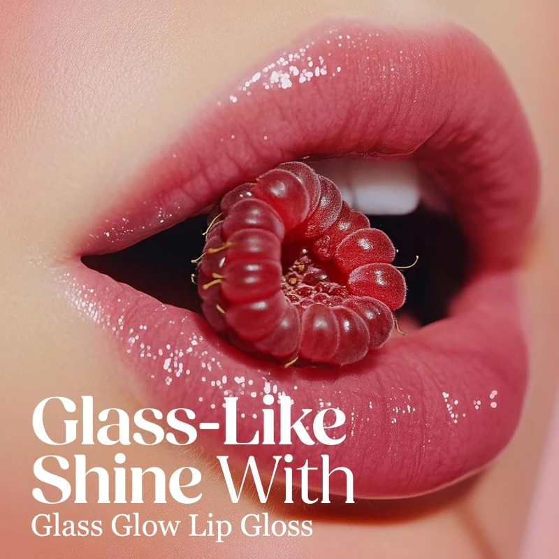 Hilary Rhoda Glass Glow Lip Gloss | Nourishing & Hydrating Lip Gloss | Sheer Coverage | High Shine | Juicy & Plump Lips | Glides on Smoothly | 5ml (Plumalicious - Shade 05) - Thumbnail 5